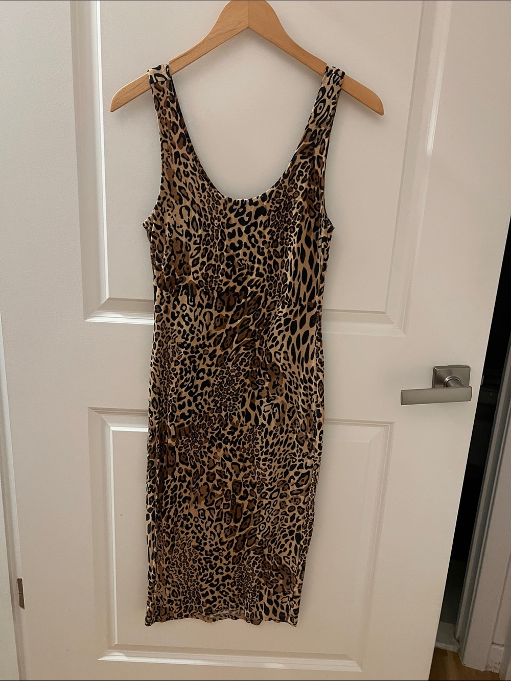 Leopard Print Bodycon Midi Dress